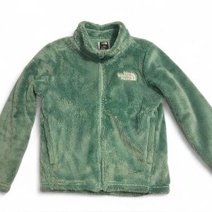 Little girl “The North Face Green Fleece Jacket” size 5